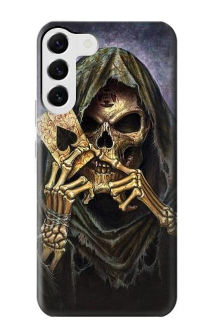 S3594 死神ポーカー Grim Reaper Wins Poker Samsung Galaxy S23 Plus バックケース、フリップケース・カバー