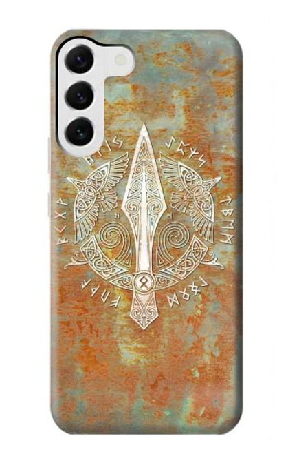 S3827 オーディン北欧バイキングシンボルのグングニル槍 Gungnir Spear of Odin Norse Viking Symbol Samsung Galaxy S23 Plus バックケース、フリップケース・カバー