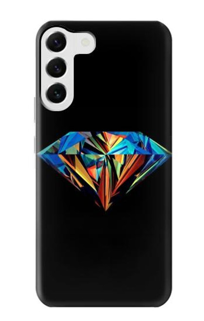 S3842 抽象的な カラフルな ダイヤモンド Abstract Colorful Diamond Samsung Galaxy S23 Plus バックケース、フリップケース・カバー