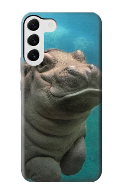 S3871 かわいい赤ちゃんカバ カバ Cute Baby Hippo Hippopotamus Samsung Galaxy S23 Plus バックケース、フリップケース・カバー