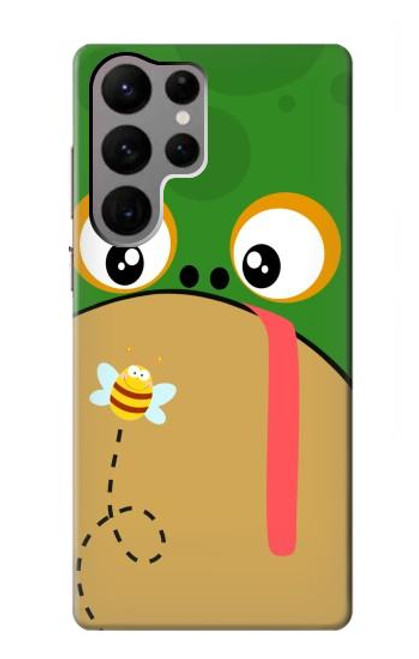 S2765 かわいいカエル ハチ 漫画 Frog Bee Cute Cartoon Samsung Galaxy S23 Ultra バックケース、フリップケース・カバー