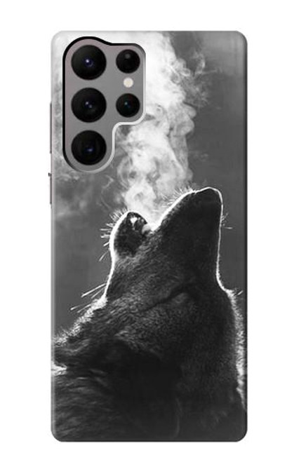 S3505 オオカミ Wolf Howling Samsung Galaxy S23 Ultra バックケース、フリップケース・カバー