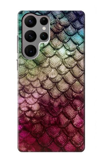 S3539 人魚の鱗 Mermaid Fish Scale Samsung Galaxy S23 Ultra バックケース、フリップケース・カバー