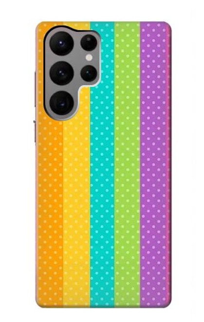 S3678 カラフルなレインボーバーティカル Colorful Rainbow Vertical Samsung Galaxy S23 Ultra バックケース、フリップケース・カバー