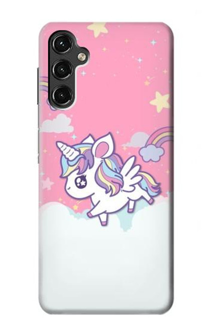 S3518 ユニコーン漫画 Unicorn Cartoon Samsung Galaxy A14 5G バックケース、フリップケース・カバー