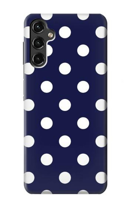 S3533 ブルーの水玉 Blue Polka Dot Samsung Galaxy A14 5G バックケース、フリップケース・カバー