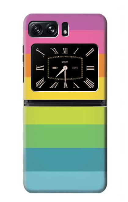 S2363 レインボー柄 Rainbow Pattern Motorola Moto Razr 2022 バックケース、フリップケース・カバー