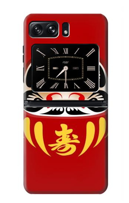 S3045 ダルマ人形 Japan Good Luck Daruma Doll Motorola Moto Razr 2022 バックケース、フリップケース・カバー