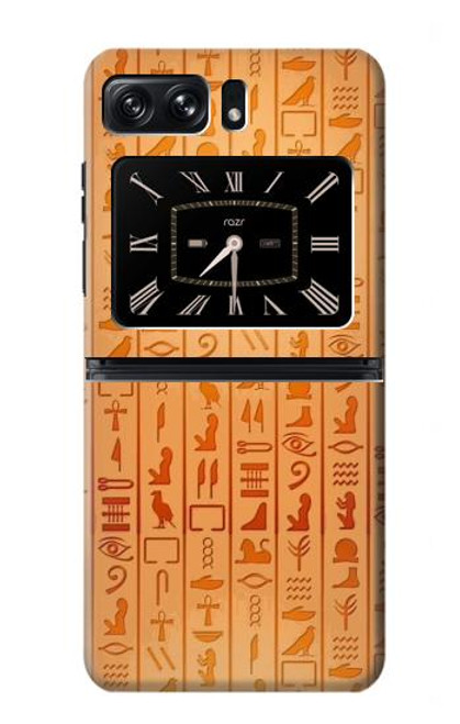 S3440 エジプトの象形文字 Egyptian Hieroglyphs Motorola Moto Razr 2022 バックケース、フリップケース・カバー