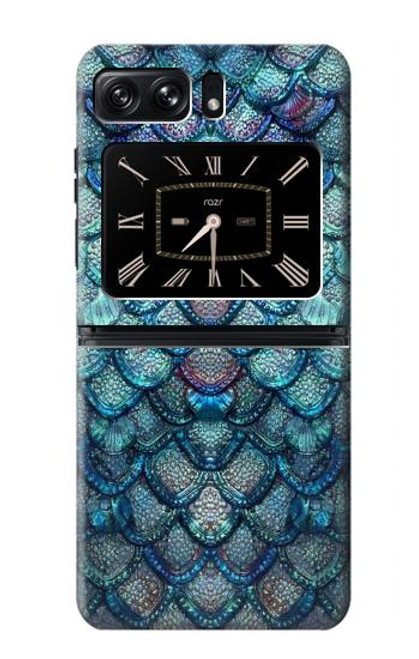 S3809 人魚の鱗 Mermaid Fish Scale Motorola Moto Razr 2022 バックケース、フリップケース・カバー