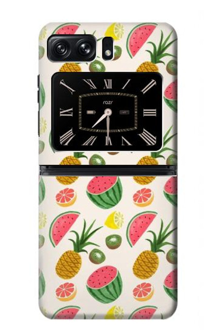 S3883 フルーツ柄 Fruit Pattern Motorola Moto Razr 2022 バックケース、フリップケース・カバー