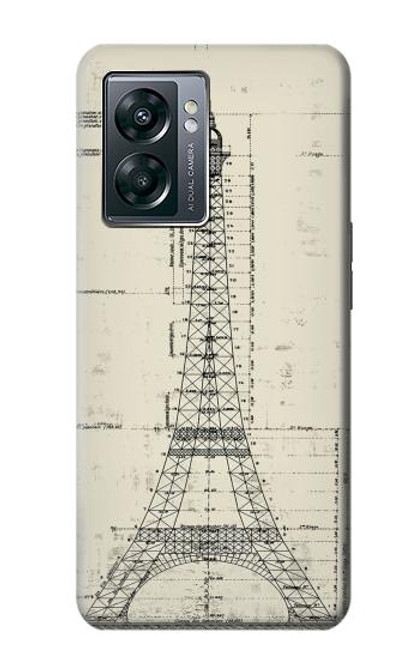 S3474 エッフェル建築図面 Eiffel Architectural Drawing OnePlus Nord N300 バックケース、フリップケース・カバー