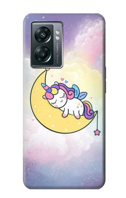 S3485 かわいい眠りユニコーン Cute Unicorn Sleep OnePlus Nord N300 バックケース、フリップケース・カバー