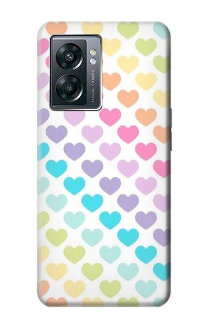 S3499 カラフルなハート柄 Colorful Heart Pattern OnePlus Nord N300 バックケース、フリップケース・カバー