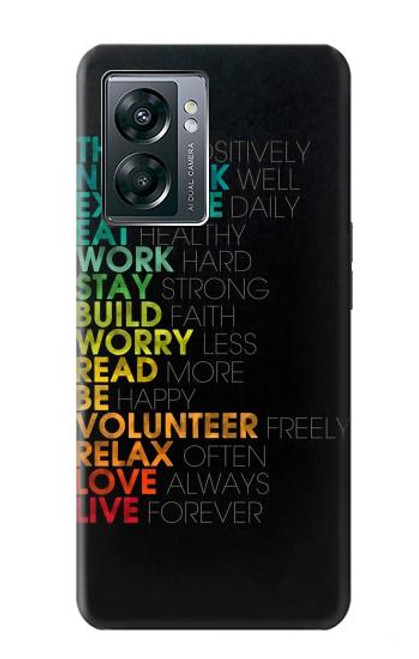 S3523 ポジティブな言葉 Think Positive Words Quotes OnePlus Nord N300 バックケース、フリップケース・カバー