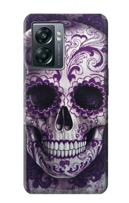 S3582 紫の頭蓋骨 Purple Sugar Skull OnePlus Nord N300 バックケース、フリップケース・カバー