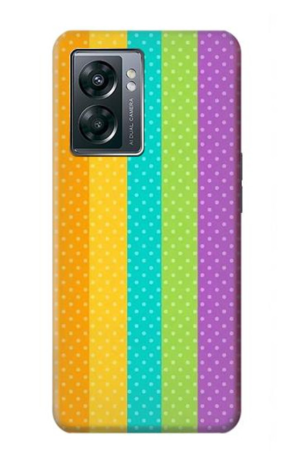 S3678 カラフルなレインボーバーティカル Colorful Rainbow Vertical OnePlus Nord N300 バックケース、フリップケース・カバー