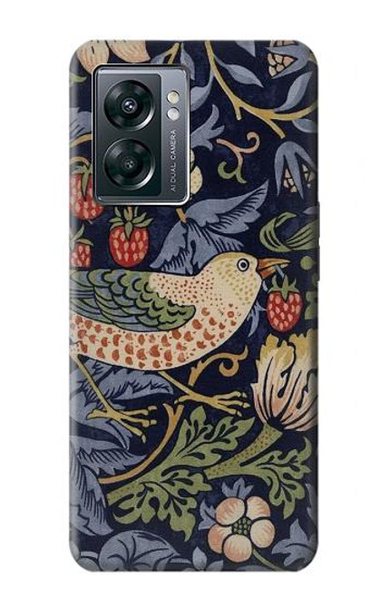 S3791 ウィリアムモリスストロベリーシーフ生地 William Morris Strawberry Thief Fabric OnePlus Nord N300 バックケース、フリップケース・カバー