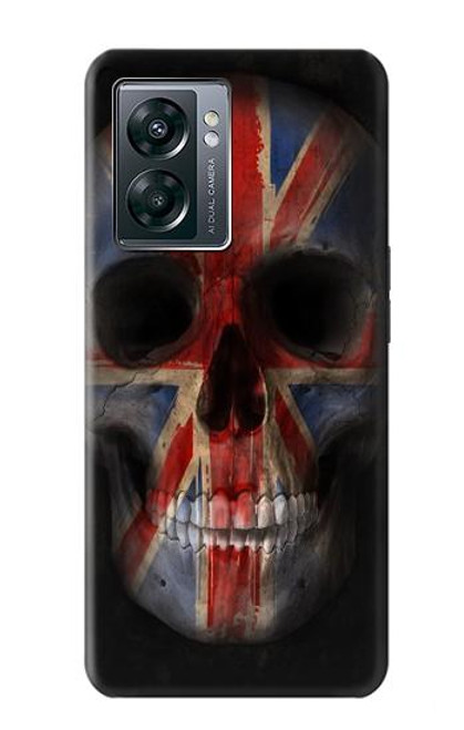 S3848 イギリスの旗の頭蓋骨 United Kingdom Flag Skull OnePlus Nord N300 バックケース、フリップケース・カバー