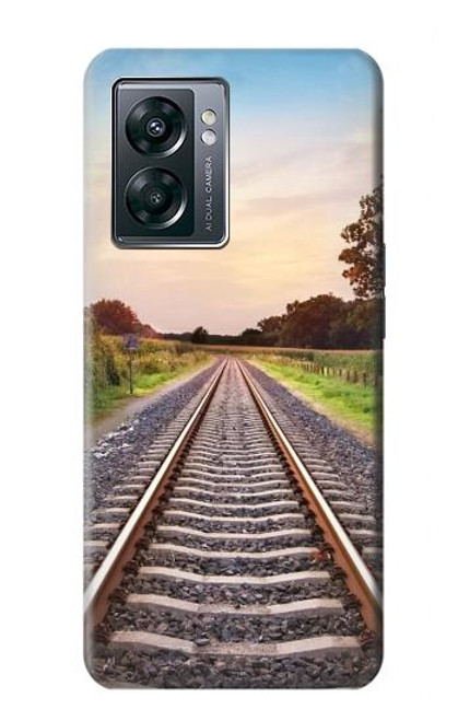 S3866 鉄道直線線路 Railway Straight Train Track OnePlus Nord N300 バックケース、フリップケース・カバー