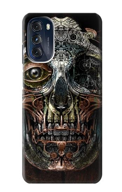 S1685 スチームパンク 頭蓋骨 Steampunk Skull Head Motorola Moto G 5G (2023) バックケース、フリップケース・カバー