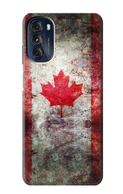 S2490 カナダメープルリーフ旗 Canada Maple Leaf Flag Texture Motorola Moto G 5G (2023) バックケース、フリップケース・カバー