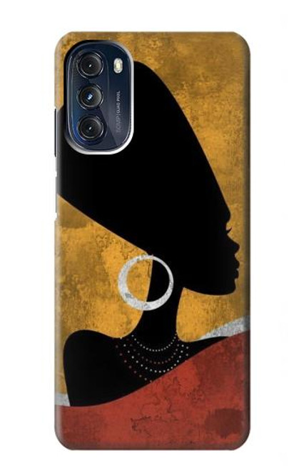 S3453 アフリカの女王ネフェルティティ African Queen Nefertiti Silhouette Motorola Moto G 5G (2023) バックケース、フリップケース・カバー