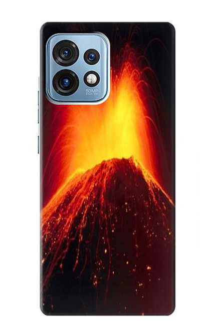 S0745 火山の溶岩 Volcano Lava Motorola Edge+ (2023), X40, X40 Pro, Edge 40 Pro バックケース、フリップケース・カバー