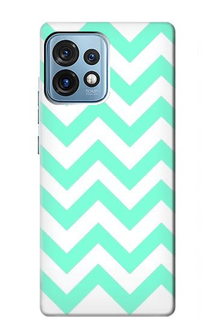 S1723 ミントシェブロンジグザグ Mint Chevron Zigzag Motorola Edge+ (2023), X40, X40 Pro, Edge 40 Pro バックケース、フリップケース・カバー