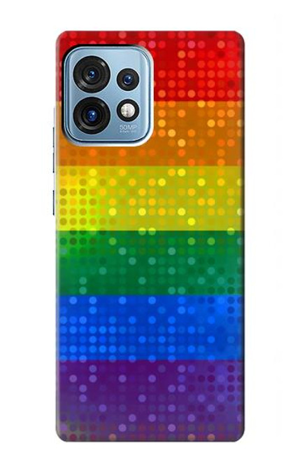 S2683 レインボーフラッグ プライド旗 Rainbow LGBT Pride Flag Motorola Edge+ (2023), X40, X40 Pro, Edge 40 Pro バックケース、フリップケース・カバー