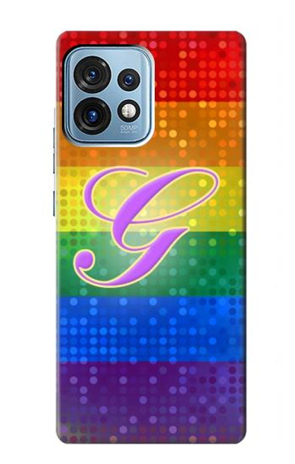 S2899 レインボーLGBTゲイプライド旗 Rainbow LGBT Gay Pride Flag Motorola Edge+ (2023), X40, X40 Pro, Edge 40 Pro バックケース、フリップケース・カバー