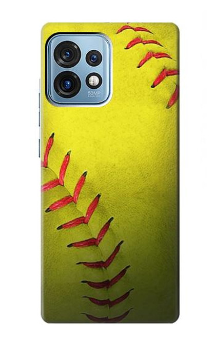 S3031 黄色のソフトボール Yellow Softball Ball Motorola Edge+ (2023), X40, X40 Pro, Edge 40 Pro バックケース、フリップケース・カバー