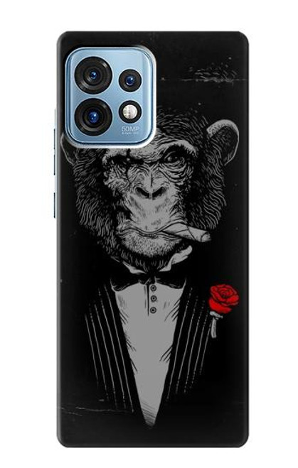 S3167 面白いマフィア猿 Funny Gangster Mafia Monkey Motorola Edge+ (2023), X40, X40 Pro, Edge 40 Pro バックケース、フリップケース・カバー