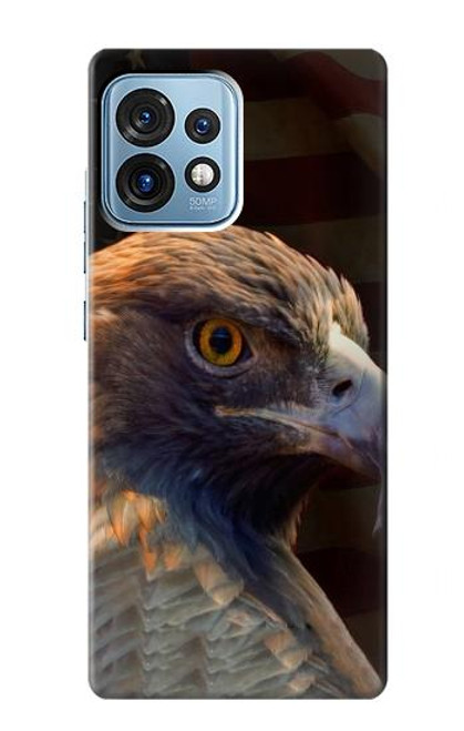 S3376 イーグルアメリカ国旗 Eagle American Flag Motorola Edge+ (2023), X40, X40 Pro, Edge 40 Pro バックケース、フリップケース・カバー