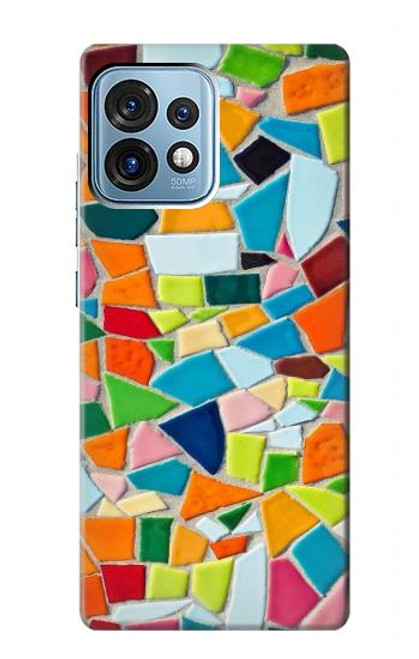 S3391 モザイクアートグラフィック Abstract Art Mosaic Tiles Graphic Motorola Edge+ (2023), X40, X40 Pro, Edge 40 Pro バックケース、フリップケース・カバー