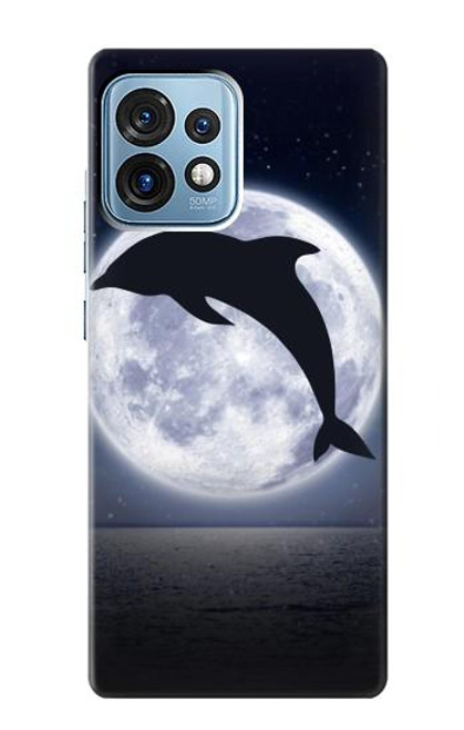 S3510 ドルフィン Dolphin Moon Night Motorola Edge+ (2023), X40, X40 Pro, Edge 40 Pro バックケース、フリップケース・カバー