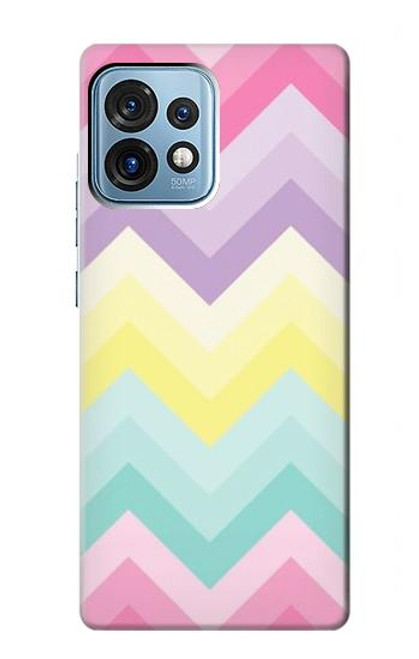 S3514 虹色ジグザグ Rainbow Zigzag Motorola Edge+ (2023), X40, X40 Pro, Edge 40 Pro バックケース、フリップケース・カバー