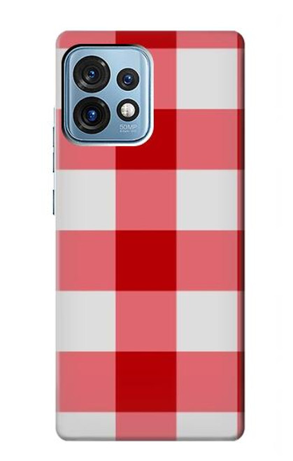 S3535 レッドギンガム Red Gingham Motorola Edge+ (2023), X40, X40 Pro, Edge 40 Pro バックケース、フリップケース・カバー