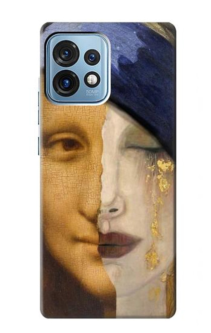 S3853 モナリザ グスタフクリムト フェルメール Mona Lisa Gustav Klimt Vermeer Motorola Edge+ (2023), X40, X40 Pro, Edge 40 Pro バックケース、フリップケース・カバー