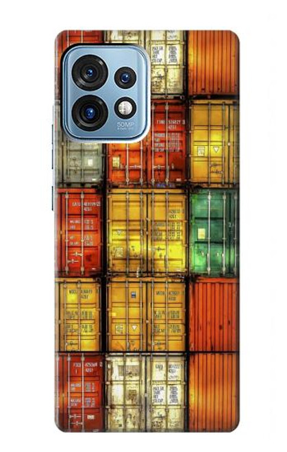 S3861 カラフルなコンテナ ブロック Colorful Container Block Motorola Edge+ (2023), X40, X40 Pro, Edge 40 Pro バックケース、フリップケース・カバー