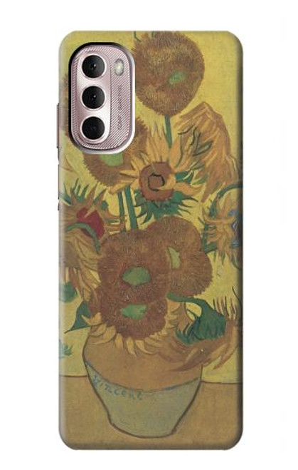 S0214 フィンセント・ファン・ゴッホ 15本のひまわり Van Gogh Vase Fifteen Sunflowers Motorola Moto G Stylus 4G (2022) バックケース、フリップケース・カバー