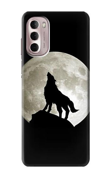 S1981 オオカミは 月にハウリング Wolf Howling at The Moon Motorola Moto G Stylus 4G (2022) バックケース、フリップケース・カバー