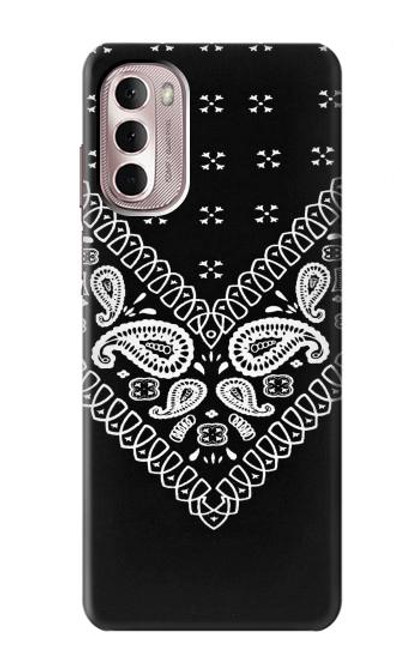 S3363 黒バンダナ Bandana Black Pattern Motorola Moto G Stylus 4G (2022) バックケース、フリップケース・カバー