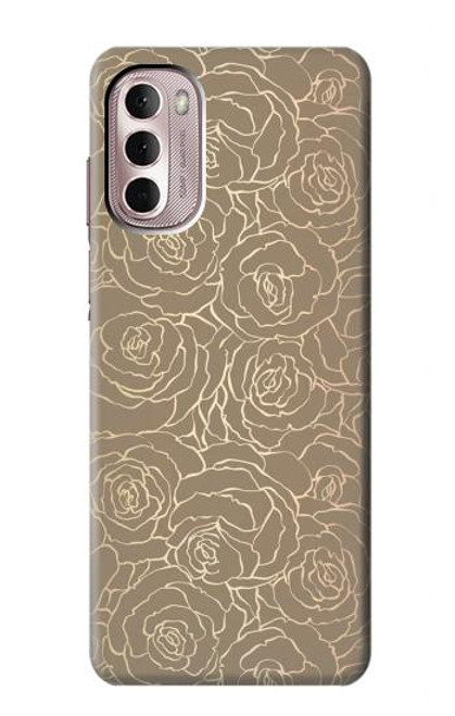 S3466 ゴールドローズ柄 Gold Rose Pattern Motorola Moto G Stylus 4G (2022) バックケース、フリップケース・カバー