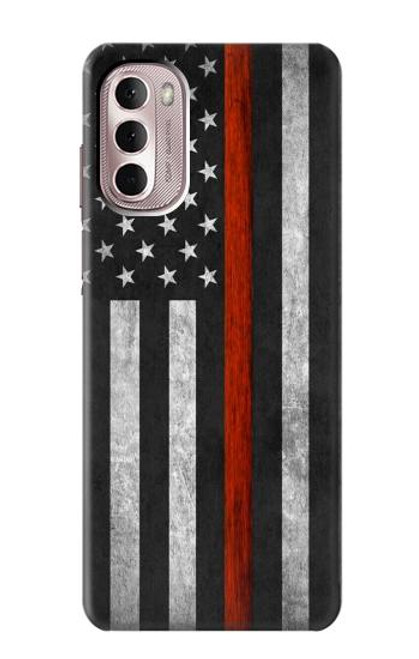 S3472 消防士細い赤線旗 Firefighter Thin Red Line Flag Motorola Moto G Stylus 4G (2022) バックケース、フリップケース・カバー