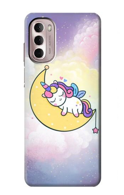 S3485 かわいい眠りユニコーン Cute Unicorn Sleep Motorola Moto G Stylus 4G (2022) バックケース、フリップケース・カバー