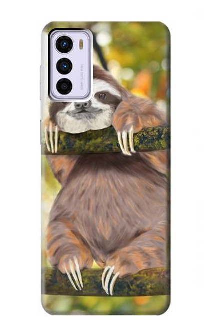 S3138 かわいいナマケモノ  Cute Baby Sloth Paint Motorola Moto G42 バックケース、フリップケース・カバー