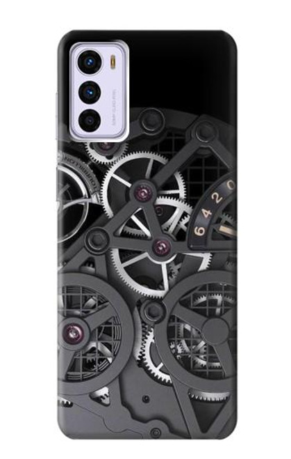 S3176 時計の中 Inside Watch Black Motorola Moto G42 バックケース、フリップケース・カバー