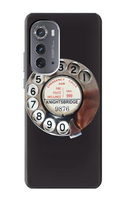 S0059 レトロなダイヤル式の電話ダイヤル Retro Rotary Phone Dial On Motorola Edge (2022) バックケース、フリップケース・カバー