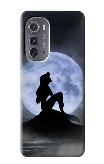 S2668 マーメイドシルエット月の夜 Mermaid Silhouette Moon Night Motorola Edge (2022) バックケース、フリップケース・カバー